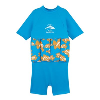 Konfidence Boy's blue clown fish t-shirt float suit